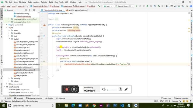 User Login Using Yahoo Main on Firebase in Android Studio смотреть онлайн