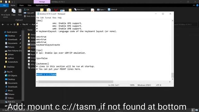 Complete TASM Installation on windows 10 (64 bit) with first program execution смотреть онлайн