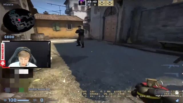 m0NESY показал баг, с помощью которого можно видеть противников через смок на Inferno смотреть онлайн