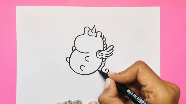 Рисунок Единорог/Как Нарисовать Единорога /хомячок рисунок /милые рисунки легко смотреть онлайн