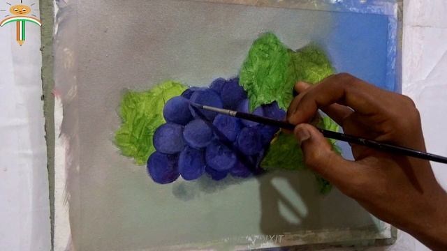 Grapes realistic painting with Acrylic color | Episode #047 смотреть онлайн