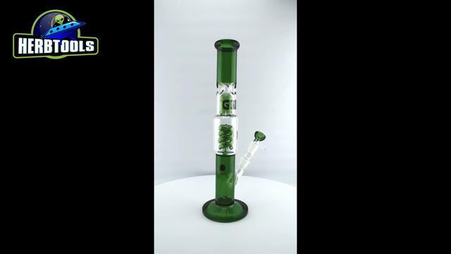Grace Glass Green Spiral Percolator Bong [HD] [HERBTOOLS] смотреть онлайн