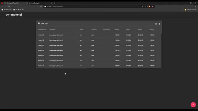GMD Datatable #4 - Frozen Columns смотреть онлайн