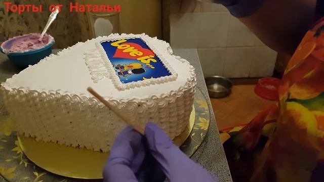 #торт #торткремовый #кремовыйторт #тортбезмастики #cake Торт на годовщину свадьбы. Украшен БЗК смотреть онлайн