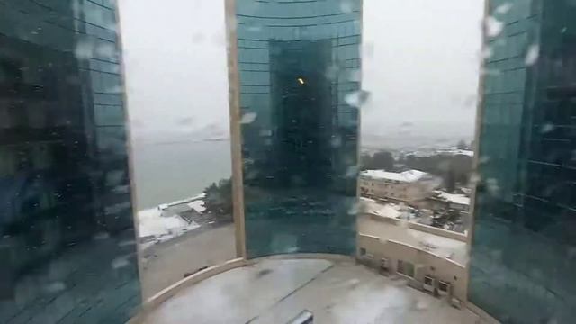 Сочи. Снег и Метель. Вид из Пульмана. смотреть онлайн