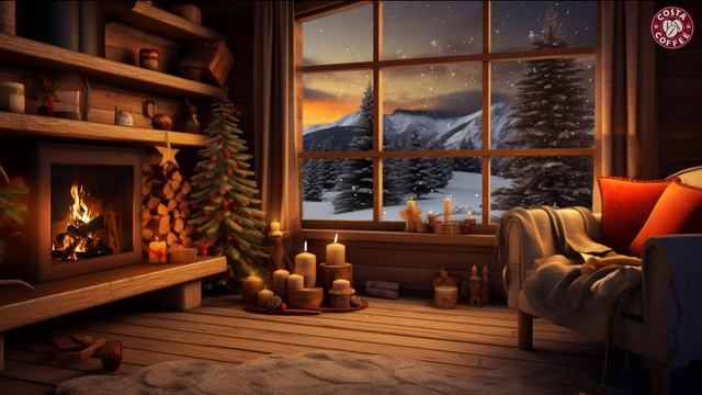 Warm Christmas Jazz Music In The Christmas Cafe Space & Christmas Sounds For Good Mood, Work, Relax