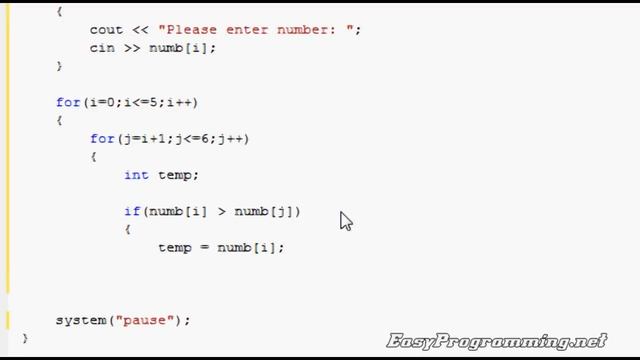 Easy Programming - Beginner C++ Tutorial - The Bubble Sort (23) смотреть онлайн