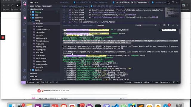 How to Solve Laravel NPM & PHP Allowed Memory size Issues ? смотреть онлайн