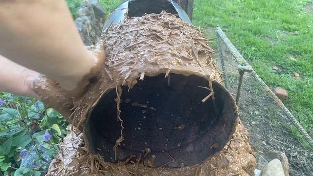 Печка из ведра, глины, соломы смотреть онлайн