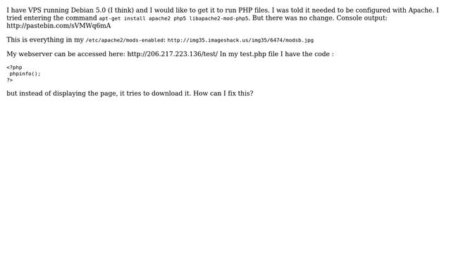 Unix & Linux: Getting PHP to work with apache to run .php files through browser (2 Solutions!!) смотреть онлайн