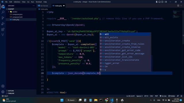 الطريقة الأسهل لاستخدام Chat gpt مع لغة PHP / دمج الذكاء الاصطناعي بموقع الكتروني смотреть онлайн