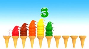 узнать цвета и цифры с мороженым - Learn colors and numbers in Russian with ice cream