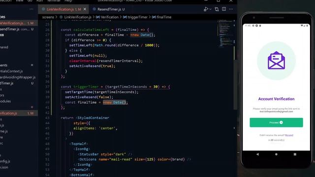 Timing Email Verification Resend | React Native Login System #9 смотреть онлайн