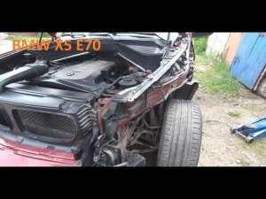BMW X5 E70 Снятие переднего крыла и фар