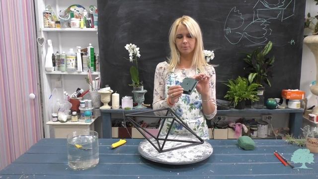 Флористическая композиция в геометрическом каркасе смотреть онлайн