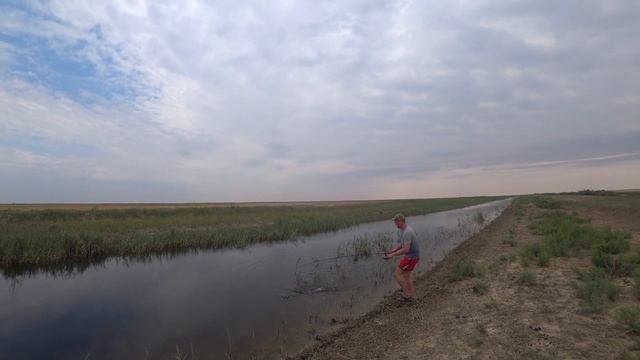 Видео Рыбалка на Черноземельском канале. Слабый клёв. Ловим щуку на спиннинг. Калмыкия. смотреть онлайн