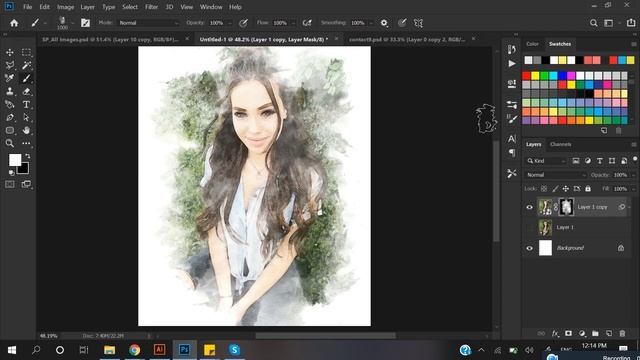 Custom Watercolor Effects / Photoshop Effect / Creative effects in Photoshop смотреть онлайн