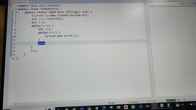 Q3: Sum Pattern in java Eclipse смотреть онлайн
