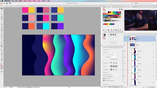 How to use the Freeform Gradient Tool (THREE TRICKS) Illustrator Tutorial смотреть онлайн
