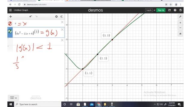 Fixed point iteration explained by graph. смотреть онлайн