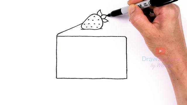 How to Draw a Cake Slice Easy ? Cute Food Art смотреть онлайн