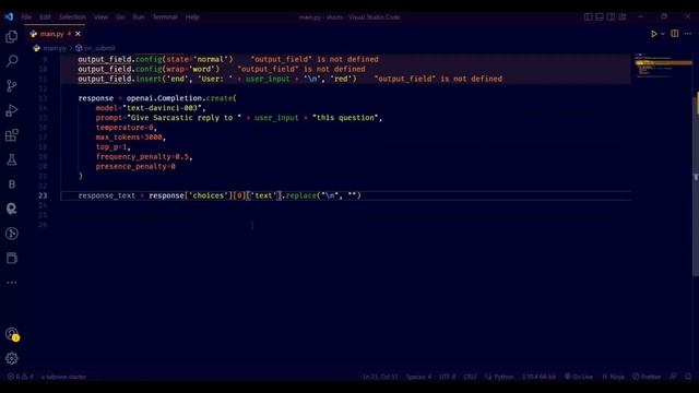 Build a Sarcastic Chatbot Using Python, Tkinter and OpenAI | Sarcastic ChatGPT смотреть онлайн