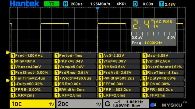 Выбор осциллографа начального уровня. Программный апгрейд Hantek DSO2C10 до старшей модели DSO2D15. смотреть онлайн