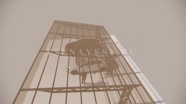 Навес для 4-х автомобилей консольный металлический (крытая парковка) с односкатной крышей смотреть онлайн