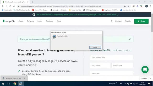 MongoDB Veritabanı Sunucusu Kurulumu - Windows смотреть онлайн