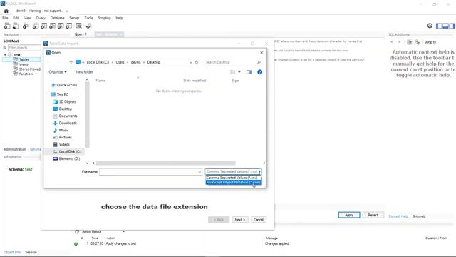MySQL Workbench : Table Data Export and Import Wizard смотреть онлайн