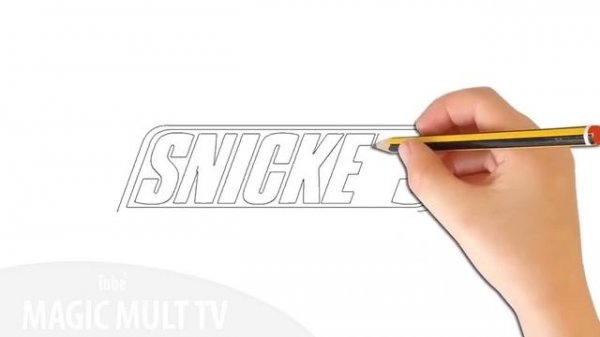 Как нарисовать логотип Сникерс ~ How To Draw And Paint Snickers Logo