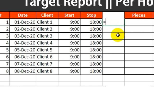 Daily Production Target Report Per Hour In Excel смотреть онлайн