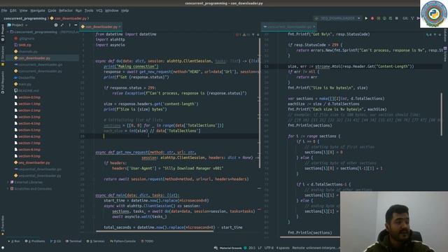 11. Concurrent Download Manager - Golang vs. Python aiohttp - (part 2) смотреть онлайн