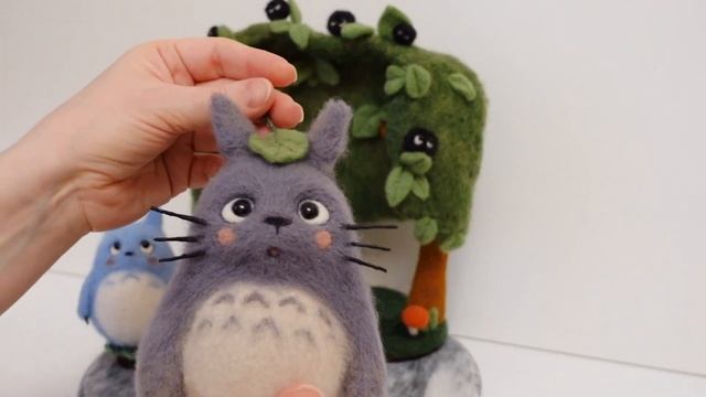 Игрушки из шерсти ? Тоторо ? Мой сосед Тоторо, игрушки ручной работы смотреть онлайн