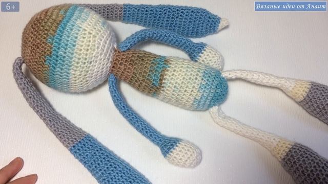 Вязание крючком для детей | Что связать из остатков пряжи (сумка и зайка крючком) смотреть онлайн