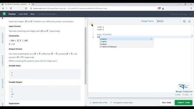 Learn How to Solve Hacker Rank Competitive Prog Linux Shell Bash Script #005 The World of Numbers смотреть онлайн