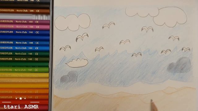 [ASMR] 여름바다 그리면서 수다 / 단어반복 / 속삭임ASMR / Korean summer word / whispering / drawing смотреть онлайн