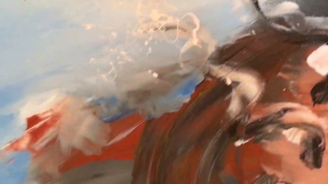 Painting of Disturbance Forming From Blue Calm by Artist Rachael Harbert смотреть онлайн