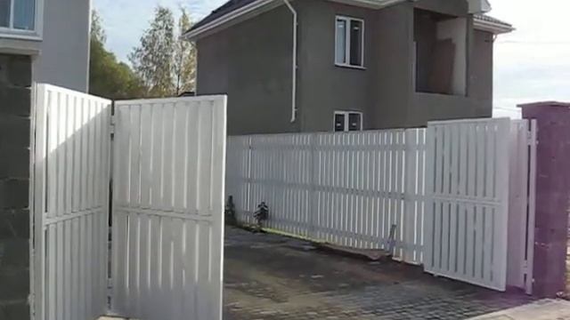 Складные ворота автоматические (Гармошка) смотреть онлайн