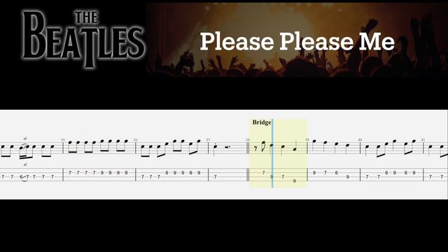 The Beatles - Please Please Me - Bass Tab смотреть онлайн