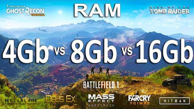 RAM : 4GB vs 8GB vs 16GB Test in 8 Games смотреть онлайн
