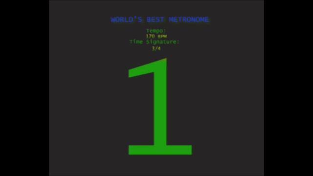 WORLD'S BEST METRONOME ! 170 BPM in 3/4 Time, With Visual! смотреть онлайн
