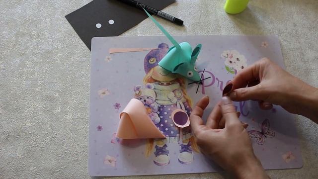 Мышка из бумаги своими руками. Символ 2020 года . Paper craft. Paper mouse. смотреть онлайн