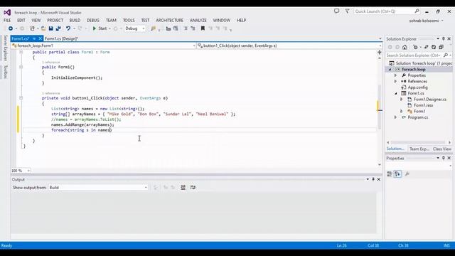 How to Use Foreach Loop in c#.Net || Visual Studio 2013 смотреть онлайн