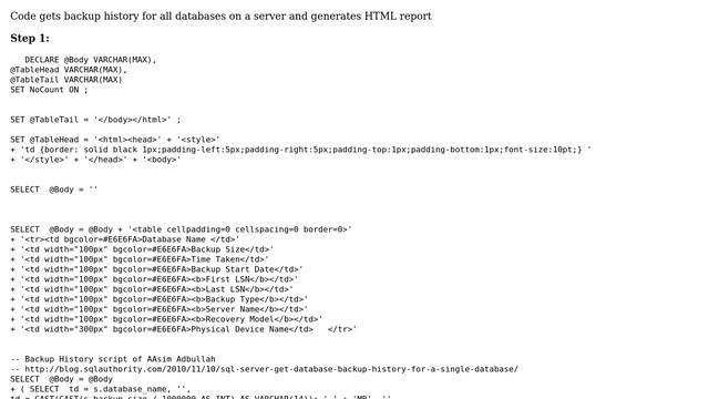 Databases: How Do I Use PowerShell to Get a SQL Server Backup Status? смотреть онлайн