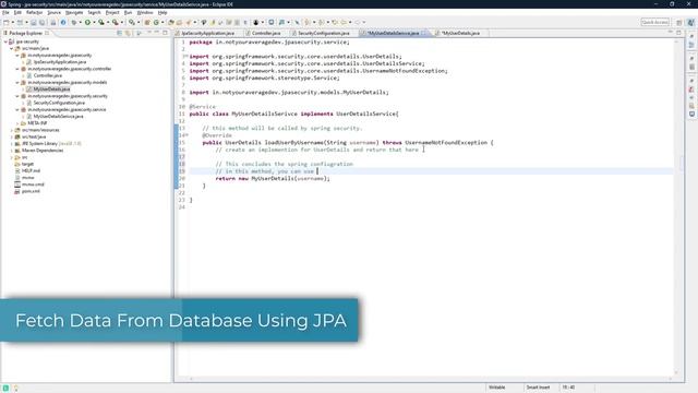 How to Implement Spring Security using Java Persistence API - JPA - [Java-Spring-Tutorial] смотреть онлайн