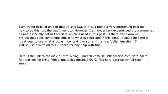 iOS : iOS SQLite full text search example смотреть онлайн