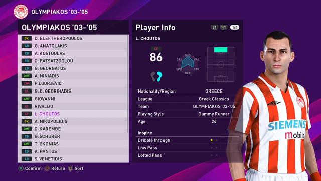 Classic Olympiakos 2003-2005 | PS4 (eFootball PES 2020) смотреть онлайн
