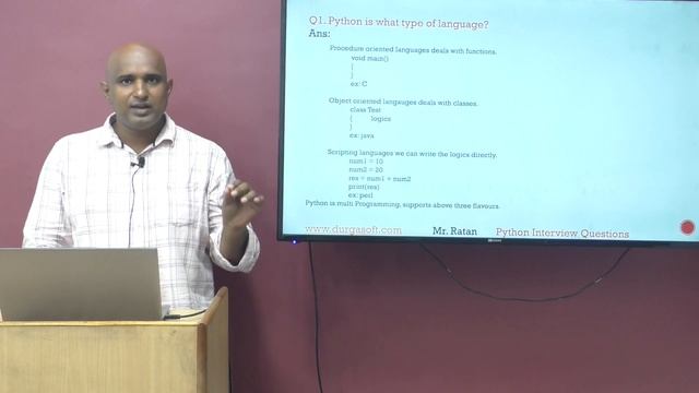 Python Interview Questions | Q1. Python is what type of Language? | by Ratan смотреть онлайн
