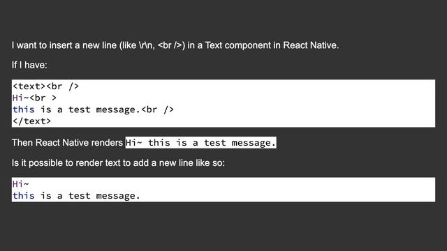 How can I insert a line break into a component in React Native? смотреть онлайн